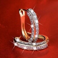Серьги-гвоздики женские U-образные с кристаллами, для свадьбы 4000919011949