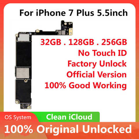 100% разблокированная материнская плата для iPhone 7 7 Plus чистая основная оригинальная логическая плата 32 Гб 128 ГБ 256 ГБ полные чипы поддержка обновления IOS 4000927684756