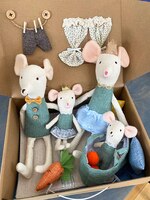 Игрушки для девочек, милые куклы для малышей, для мальчиков и девочек, семья мышей, плюшевый мини-Кукольный дом, милая кукла мышка в коробке, Семейные игрушки 4000938651877