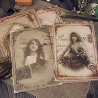 8 листов, винтажные наклейки в викторианском стиле для девочек, стикеры в стиле старой книги для дневник в стиле Скрапбукинг Ablum, канцелярские принадлежности 4000940577417