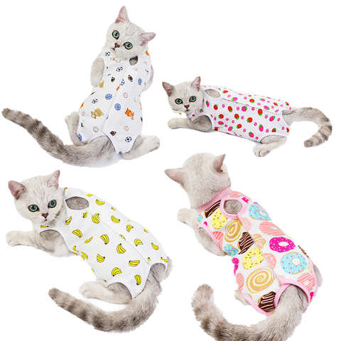 Костюм для стерилизации кошек на весну и лето, костюм для защиты от лизания и после восстановления домашних животных, дышащий костюм для отлучения кошек 4000955040614