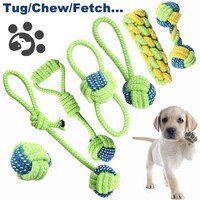 Игрушка для собаки, веревочный мяч, игрушка для маленьких и средних собак, уличная тренировочная игрушка для собак, игрушка для чистки зубов, Интерактивная веревка с узлом TY0078 4000955236241