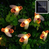 Милая светодиодная гирлянда с пчелами на солнечной батарее, уличная садовая Рождественская лампа-лента для забора, внутреннего дворика, 20 светодиодов, 50 светодиодов 4000968011659