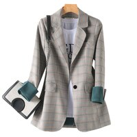 Весна-лето-осень 2020, Новая женская модная повседневная одежда для работы, красивая куртка для женщин, женский блейзер из органической кожи, feminino Vq48 4000983185745