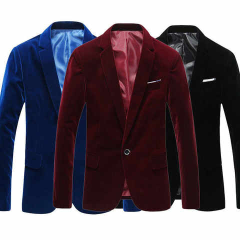 Мужской вельветовый Блейзер, приталенный роскошный пиджак вечерние вечерний костюм, Официальный Повседневный свадебный пиджак 4000985737670