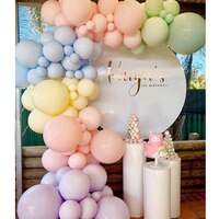 Разноцветный пастельный воздушные шары-гирлянды Свадебный Макарон Радуга украшение для вечеринки фон для фотосессий-воздушный шар 4000990744016