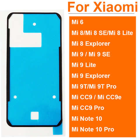 Задняя крышка батарейного отсека, клейкая наклейка, клей для Xiaomi Mi 6 9 9T Mix 2S 3 / Redmi Note 7 8 K20 Pro, запасные части для задней части корпуса 4000993588604