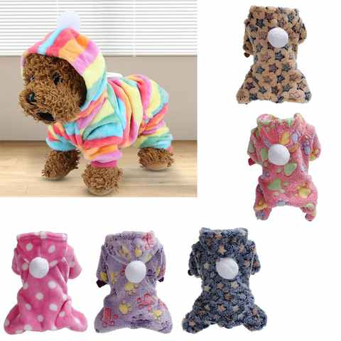 Мягкий флисовый комбинезон для собак, зимняя теплая одежда для маленьких собак, чихуахуа, костюм для мопса, для французского бульдога 4000999974327