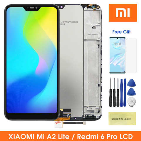 ЖК-дисплей 5,84 ''Mi A2 Lite с сенсорным экраном и дигитайзером в сборе, экран с рамкой для Xiaomi Mi A2 Lite Redmi 6 Pro, Redmi6 Pro 4001006958868