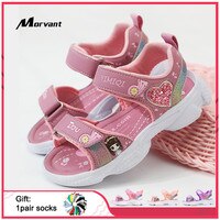 Детские сандалии для девочек, мягкие сандалии принцессы, легкая детская обувь с блестящим принтом, удобные летние детские сандалии 4001007270763