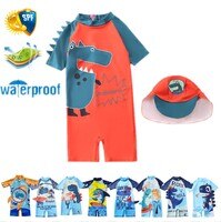 Детский слитный купальник для мальчиков, 2021, с динозаврами, УФ, купальные костюмы для мальчика 4001018367573