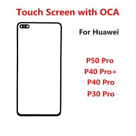 Внешний экран P40Pro для Huawei P30 P40 Pro Plus P50, передняя сенсорная панель, ЖК-дисплей, стеклянная крышка, запасные части и OCA 4001024554704