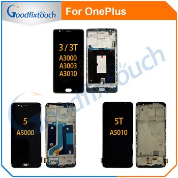 ЖК-экран AAA для OnePlus 3 3T 5 5T A3000 A3003 A3010 A5000 A5010, ЖК-дисплей, кодирующий преобразователь сенсорного экрана в сборе, экран с дигитайзером в сборе с рамкой TFT 4001026602367