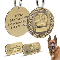 Именная табличка для собак и кошек, нержавеющая сталь, ID домашнего питомца, собаки 4001028036815