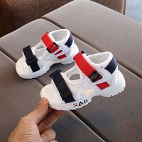 Новинка лета 2020, детские сандалии, детская обувь для малышей, искусственные нескользящие спортивные сандалии с мягкой подошвой для мальчиков, для отдыха 21-30 4001031251485