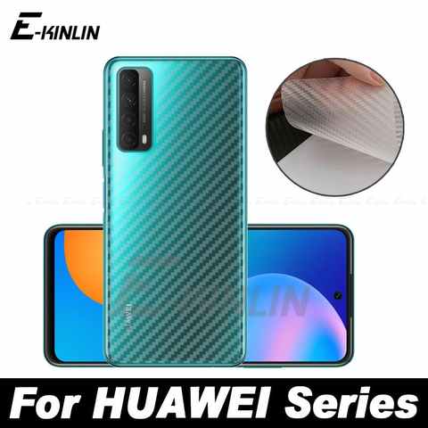 Задняя крышка из углеродного волокна для защиты экрана для Huawei Y6p Y8s Y8p Y7a Y7p Y5 Y6 Pro Prime Lite 2018 4001035355353