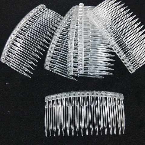 Бесплатная доставка 7x5 см 15 зубцов Необычные DIY пластмассовая заколка для волос гребень для женщин Свадебная фата держатель прозрачный инструмент для укладки 4001035428873