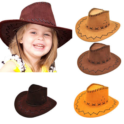 Новое поступление chapeau ковбойские шляпы детская модная ковбойская шляпа для мальчиков и девочек вечерние sombrero кожаные костюмы ковбойские шляпы для женщин Шапки 4001035633876