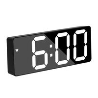 Акрил/зеркало цифровой будильник Голосовое управление (питание от батареи) настольные часы Повтор ночной режим 12/24 ч электронный светодиодный часы 4001038496639