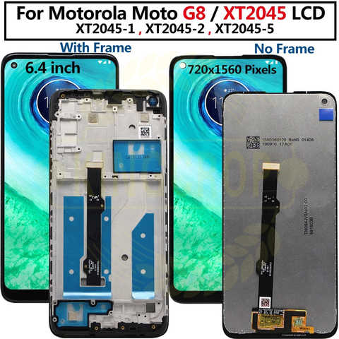 Для moto G8, ЖК-дисплей с рамкой, сенсорный экран, Женский дигитайзер для Motorola Moto G8, дисплей с сенсорным экраном 4001043215319