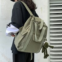 Новый Однотонный женский водонепроницаемый нейлоновый рюкзак HOCODO, простая школьная сумка для девочек-подростков, сумка для путешествий, школьный рюкзак 4001049106672
