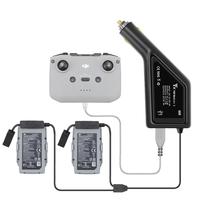 Автомобильное зарядное устройство 3 в 1 для DJI Mavic Air 2/2S, интеллектуальный зарядный концентратор для аккумулятора и автомобильный разъем FPV, USB-адаптер, Multi 2 батареи 4001050738877