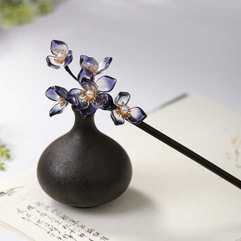 Заколка для волос в форме сандалового цветка, спиральная деревянная вилка для волос ручной работы, в стиле ретро, китайский стиль ханьфу, головной убор 4001054405003