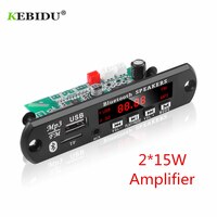 KEBIDU автомобильный аудио USB TF FM радио модуль беспроводной Bluetooth 12 в MP3 WMA декодер плата Поддержка 2*15/25 Вт усилитель с пультом дистанционного управления 4001054637866
