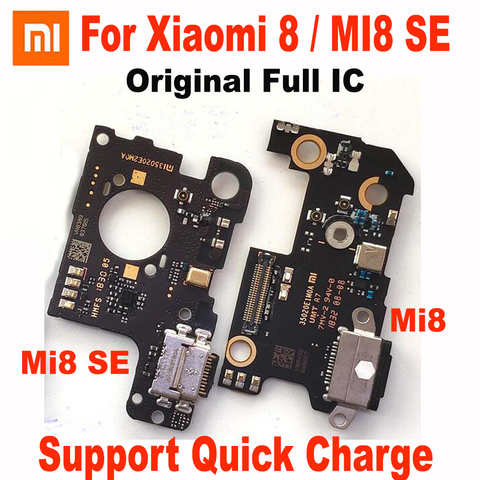 Оригинальная плата с USB-портом для быстрой зарядки Full IC Mi 8 MI8 Pro, гибкий кабель-соединитель для зарядного устройства Xiaomi MI8 SE, микрофон, микрофон 4001063390653