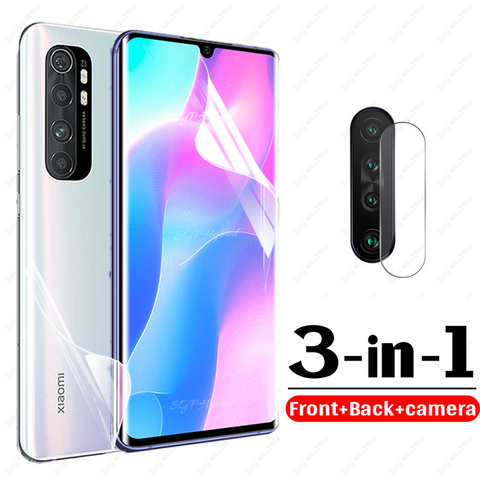Гидрогелевая пленка 3 в 1 для xiaomi mi 8 9 10 pro se note 10 lite cc9 Pro a3 9 Lite note10 9se, Защитная пленка для экрана, пленка для объектива 4001066480179