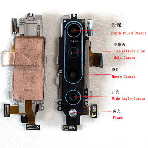 Оригинал для Xiaomi MI 10 10 Ультра полный большой модуль камеры + широкий угол + Макросъемка + глубина снятия камеры гибкий кабель для Xiaomi 10 10 Ultra 4001068829603