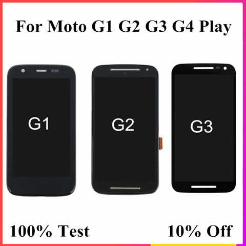 ЖК-дисплей, сенсорный экран, дигитайзер в сборе для Motorola G G1 XT1032 G2 XT1063 XT1064 G3 XT1544 G4 Play XT1601 LCDs для Moto G3 4001075589008