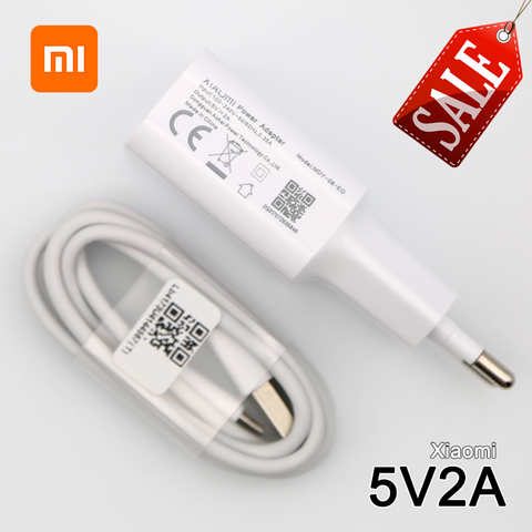 Зарядное устройство Xiaomi 5 В, 2 А, зарядный адаптер Micro USB Type-C, кабель для передачи данных для Mi 8, 9, SE lite, A1, A2, 5, 6, 9t, Redmi 4, 4X, 5 Plus, 6, 4X, Note 5, 4 4001075684295