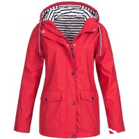 Женская ветрозащитная куртка, водонепроницаемая куртка с капюшоном, уличная походная одежда, верхняя одежда, Женский легкий дождевик 4001094750453