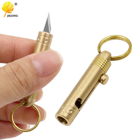 Портативный латунный мини-инструмент, нож для резки бумаги, лезвие для бритвы, канцелярские принадлежности для резки 4001098902318