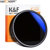 Фильтр K & F Concept ND2-ND400 ND, Тонкий Фейдер, регулируемая нейтральная плотность 49 мм, 52 мм, 58 мм, 62 мм, 67 мм, 77 мм 4001104168562