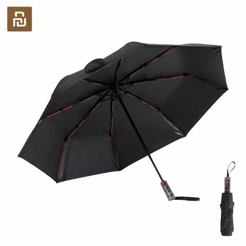 Автоматический зонт KONGU, 23 дюйма, с защитой от дождя, красного и черного цветов 4001116052758