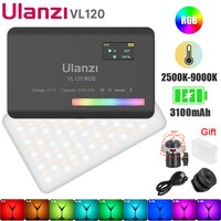 Ulanzi VL120 RGB Светодиодная лампа для видеокамеры, полноцветсветильник перезаряжаемый светильник с регулируемой яркостью 3100 мАч 2500-9000K, панельная лампа, лампа для фотостудии 4001132435958