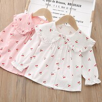 Женская блузка для девочек, одежда, детские весенние Рубашки, однотонные футболки для малышей, детская хлопковая рубашка 4001134759669