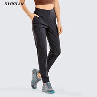 Женские Походные штаны SYROKAN, плотные легкие быстросохнущие повседневные спортивные штаны с высокой талией для работы и отдыха на природе 4001136230093