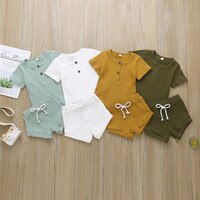2 шт., футболка с коротким рукавом и шорты для новорожденных 4001139811661