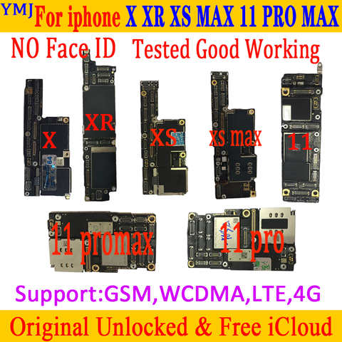 Для iPhone X XR XS MAX материнская плата без идентификационной учетной записи для iPhone 11 PRO MAX материнская плата с обновленными ЧИПАМИ поддержка LTE 4G пластина 4001149330983