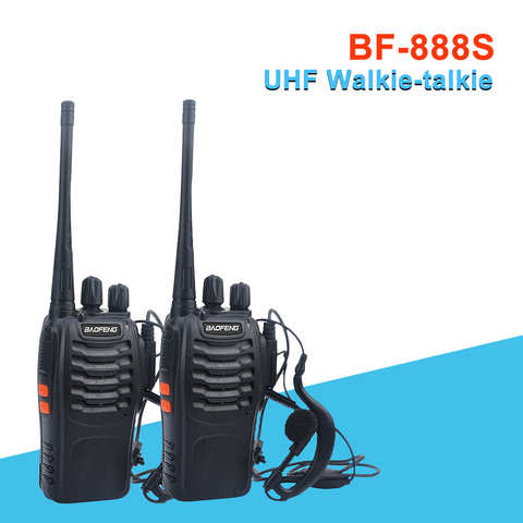 2 шт./Лот Бесплатная доставка рация baofeng bf-888s UHF baofeng любительская радиостанция VOX 888s 400-470 МГц 16 каналов с наушником 4001149460505