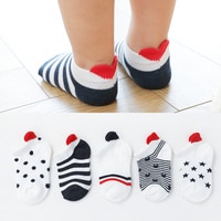Носки детские хлопковые, короткие, с красным сердцем, сетчатые, милые, для новорожденных, для мальчиков, для малышей, 5 парт, От 0 до 2 лет 4001165704632