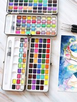 SeamiArt 50/72 цветные сплошные акварельные краски в наборе Набор цветных красок основа цвета и цвета жемчуга портативная металлическая коробка пигмент для рисования 4001178807351