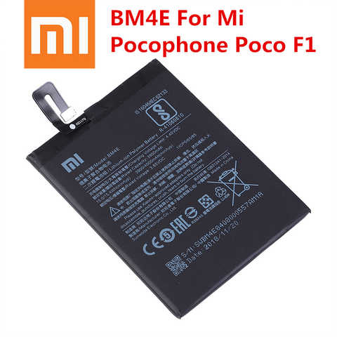 Оригинальный аккумулятор для телефона Xiao Mi BM4E для Xiaomi Mi Pocophone Poco F1 3900 мАч, сменные батареи, Бесплатные инструменты 4001182164733