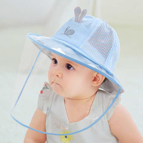 Детская шапка, летняя тонкая защитная шапка, детская дышащая сетчатая шапка против спрея, слюнявчик, Детская Солнцезащитная шапка 4001189462899