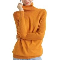 Женский кашемировый свитер, с высоким воротом, из мериносовой шерсти, с длинным рукавом, Осень-зима, вязаный джемпер, Женский пуловер, свитер 4001189951501