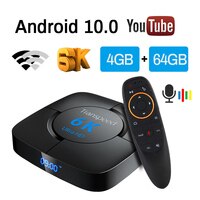 ТВ-приставка Allwinner H616, Android 2,4, 6K, Wi-Fi, 5,8/ГГц, 4K, 3D голосовой помощник 4001197506363