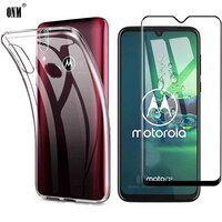 2-в-1 стекло + 360 Полное покрытие чехол для Motorola Moto G8 Power Lite силиконовый чехол задняя крышка Moto G8 Plus Play защита экрана 4001209776376
